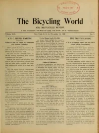 The Bicycling World, Vol 42, No 7 cover