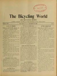 The Bicycling World, Vol 42, No 9 cover