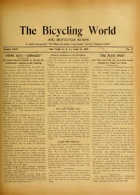 The Bicycling World, Vol 43, No 11 cover