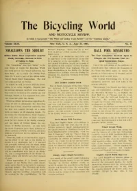 The Bicycling World, Vol 43, No 13 cover