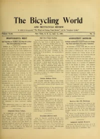 The Bicycling World, Vol 43, No 15 cover