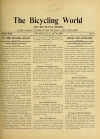 The Bicycling World, Vol 43, No 16 cover