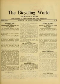 The Bicycling World, Vol 43, No 22 cover