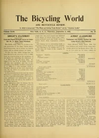 The Bicycling World, Vol 43, No 23 cover