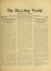 The Bicycling World, Vol 43, No 8 cover