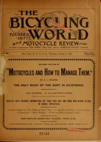The Bicycling World, Vol 44, No 1 cover