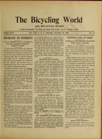 The Bicycling World, Vol 44, No 13 cover