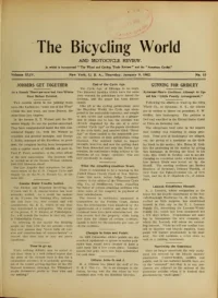 The Bicycling World, Vol 44, No 15 cover