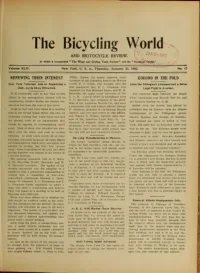 The Bicycling World, Vol 44, No 17 cover