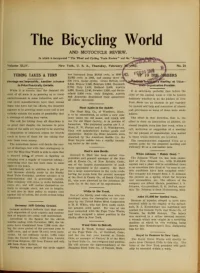 The Bicycling World, Vol 44, No 21 cover