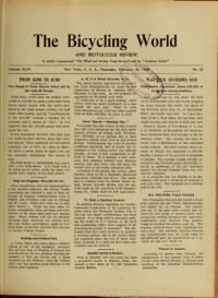 The Bicycling World, Vol 44, No 22 cover