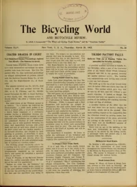 The Bicycling World, Vol 44, No 25 cover