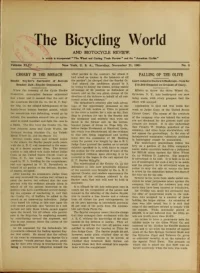 The Bicycling World, Vol 44, No 8 cover