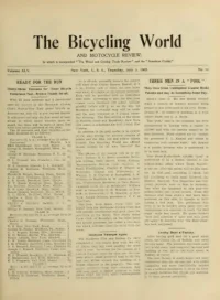 The Bicycling World, Vol 45, No 14 cover