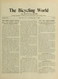 The Bicycling World, Vol 45, No 16 cover