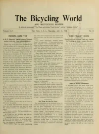 The Bicycling World, Vol 45, No 17 cover