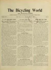 The Bicycling World, Vol 45, No 18 cover