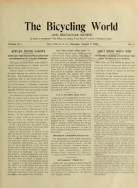 The Bicycling World, Vol 45, No 19 cover