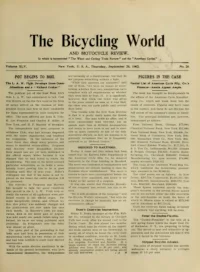 The Bicycling World, Vol 45, No 26 cover