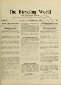 The Bicycling World, Vol 45, No 5 cover
