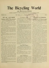 The Bicycling World, Vol 45, No 8 cover