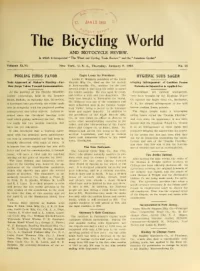 The Bicycling World, Vol 46, No 15 cover