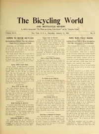 The Bicycling World, Vol 46, No 16 cover
