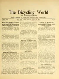 The Bicycling World, Vol 46, No 17 cover