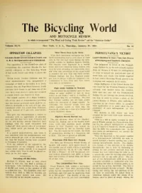 The Bicycling World, Vol 46, No 18 cover