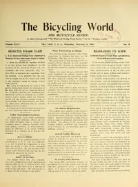 The Bicycling World, Vol 46, No 19 cover