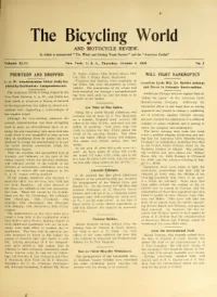 The Bicycling World, Vol 46, No 2 cover