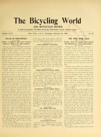 The Bicycling World, Vol 46, No 22 cover