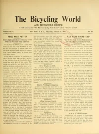 The Bicycling World, Vol 46, No 25 cover