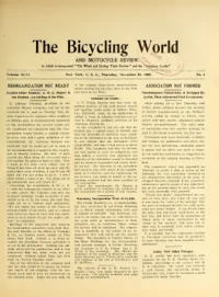 The Bicycling World, Vol 46, No 8 cover
