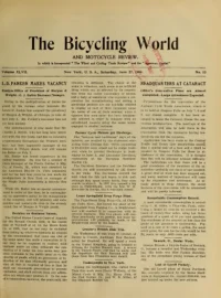 The Bicycling World, Vol 47, No 13 cover