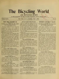 The Bicycling World, Vol 47, No 14 cover
