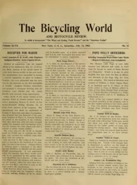 The Bicycling World, Vol 47, No 16 cover