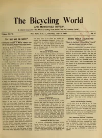 The Bicycling World, Vol 47, No 17 cover