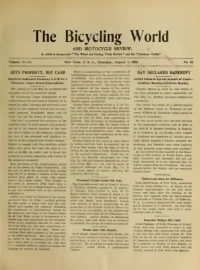 The Bicycling World, Vol 47, No 18 cover