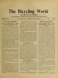 The Bicycling World, Vol 47, No 19 cover