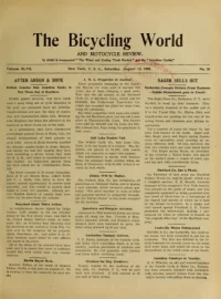 The Bicycling World, Vol 47, No 20 cover