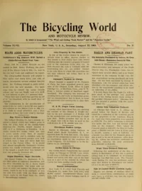 The Bicycling World, Vol 47, No 21 cover