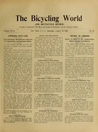 The Bicycling World, Vol 47, No 22 cover