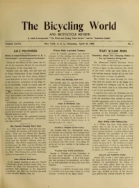 The Bicycling World, Vol 47, No 4 cover