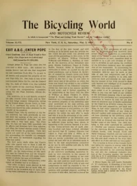 The Bicycling World, Vol 47, No 5 cover