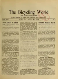 The Bicycling World, Vol 47, No 8 cover