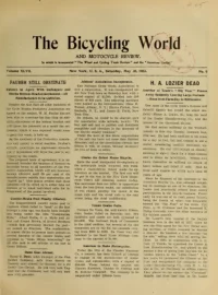 The Bicycling World, Vol 47, No 9 cover