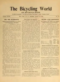 The Bicycling World, Vol 48, No 18 cover
