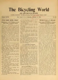 The Bicycling World, Vol 48, No 20 cover