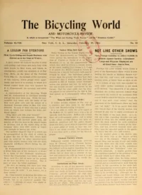 The Bicycling World, Vol 48, No 22 cover